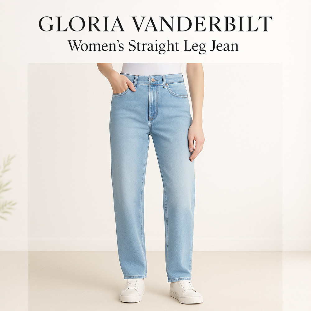 Gloria Vanderbilt Women's Straight Leg Jean |  (Color: Light Blue)